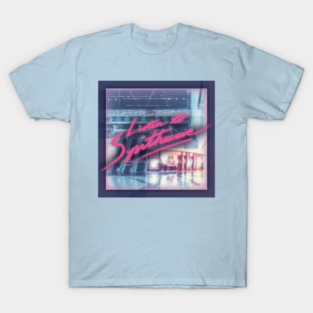 Listen to Synthwave - Mall Summers T-Shirt by patrickkingart